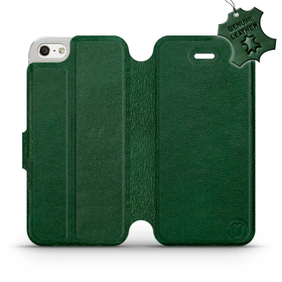 Hülle für Apple iPhone SE - Farbe Green Leather