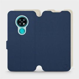 Hülle für Nokia 7.2 - Farbe Marineblau mit Platin