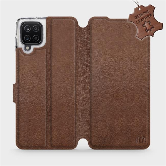 Hülle für Samsung Galaxy A12 - Farbe Brown Leather