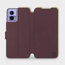 Hülle für Motorola Edge 30 Neo - Farbe Burgund mit Platin