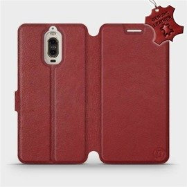 Hülle für Huawei Mate 9 Pro - Farbe Dark Red Leather