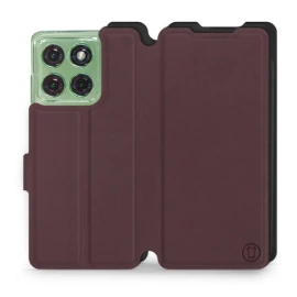 Hülle für Motorola Edge 60 - Farbe Burgund mit Schwarz