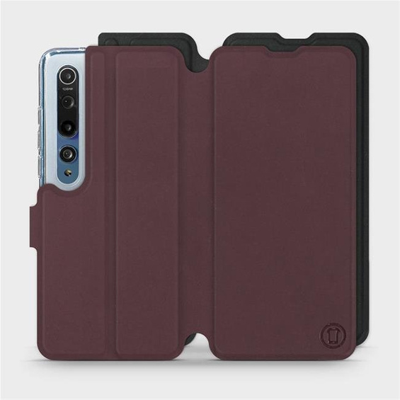 Hülle für Xiaomi Mi 10 - Farbe Burgund mit Schwarz