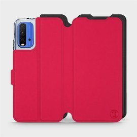 Hülle für Xiaomi Redmi 9T - Farbe Rot mit Schwarz