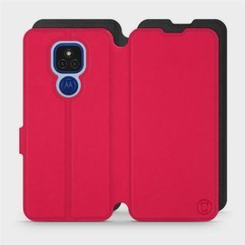 Hülle für Motorola Moto E7 Plus - Farbe Rot mit Schwarz