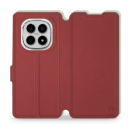 Hülle für Xiaomi Redmi Note 15 4G - Farbe Dunkelrot mit Platin