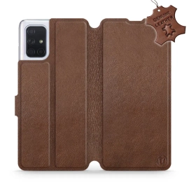 Hülle für Samsung Galaxy A71 - Farbe Brown Leather