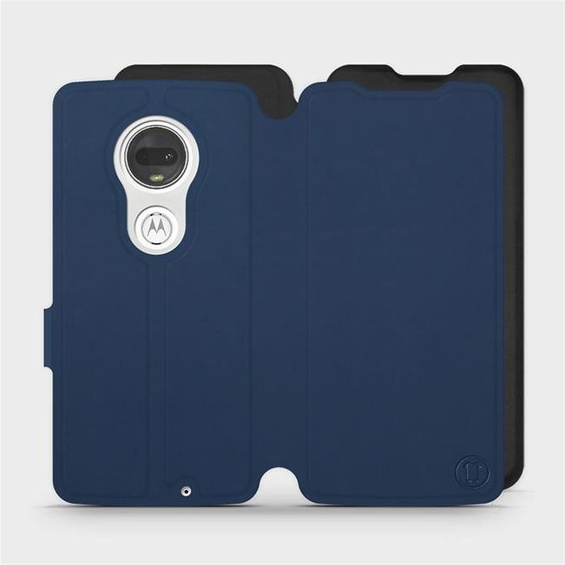 Hülle für Motorola Moto G7 Plus - Farbe Marine mit Schwarz