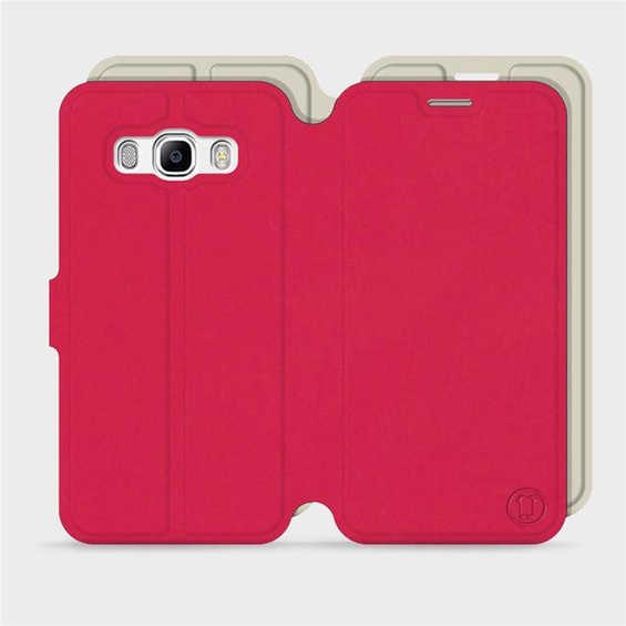 Hülle für Samsung Galaxy J5 2016 - Farbe Rot mit Platin