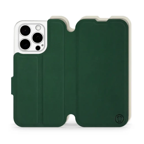 Hülle für Apple iPhone 15 Pro - Farbe Grün mit Platin