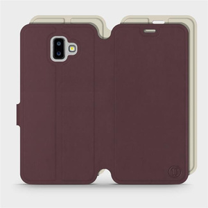 Hülle für Samsung Galaxy J6 Plus 2018 - Farbe Burgund mit Platin