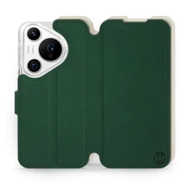 Hülle für Huawei Pura 70 Pro - Farbe Grün mit Platin