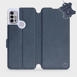 Hülle für Motorola Moto G10 - Farbe Blue Leather