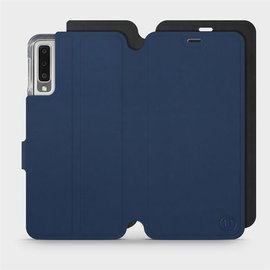 Hülle für Samsung Galaxy A7 2018 - Farbe Marine mit Schwarz