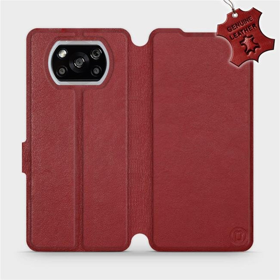 Hülle für Xiaomi POCO X3 NFC - Farbe Dark Red Leather