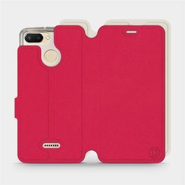 Hülle für Xiaomi Redmi 6 - Farbe Rot mit Platin