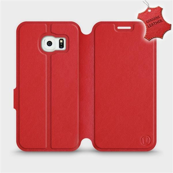 Hülle für Samsung Galaxy S6 Edge - Farbe Red Leather