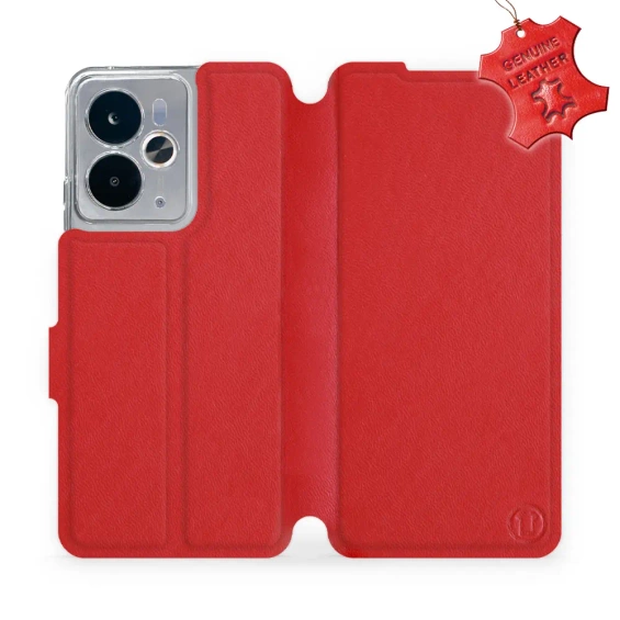 Hülle für Realme 14T 5G - Farbe Red Leather