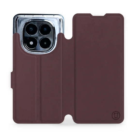 Hülle für Xiaomi Redmi Note 14 Pro 5G - Farbe Burgund mit Platin