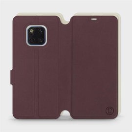 Hülle für Huawei Mate 20 Pro - Farbe Burgund mit Platin