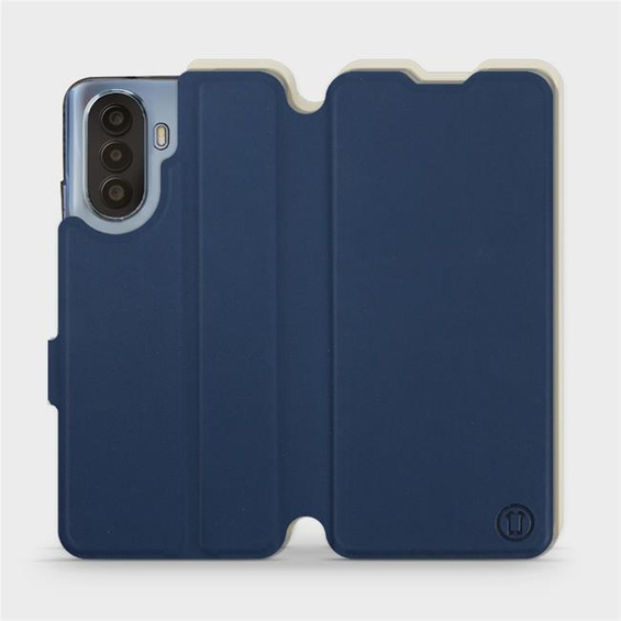 Hülle für Huawei Nova Y70 - Farbe Marineblau mit Platin