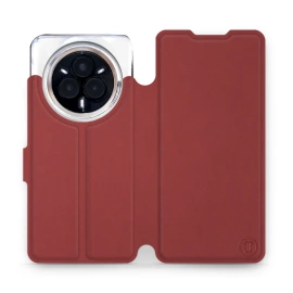 Hülle für Realme 14 Pro 5G - Farbe Dunkelrot mit Schwarz