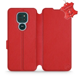 Hülle für Motorola Moto G9 Play - Farbe Red Leather