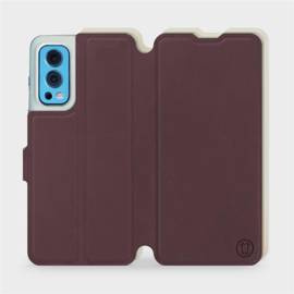 Hülle für OnePlus Nord 2 5G - Farbe Burgund mit Platin