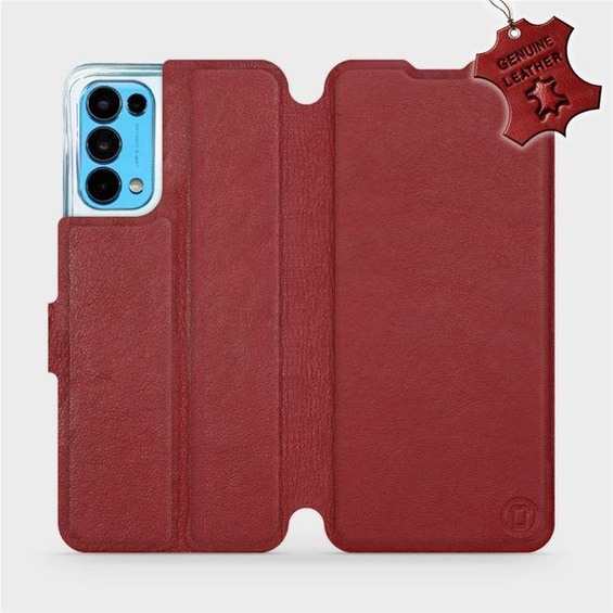 Hülle für OPPO RENO 5 5G - Farbe Dark Red Leather
