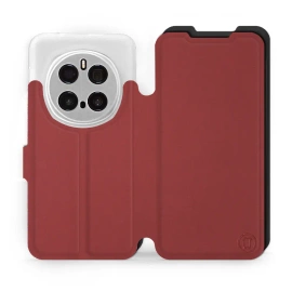 Hülle für Huawei Honor Magic7 Pro 5G - Farbe Dunkelrot mit Schwarz