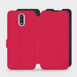 Hülle für Nokia 2.3 - Farbe Rot mit Schwarz