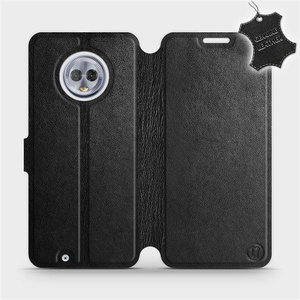 Hülle für Motorola Moto G6 - Farbe Black Leather