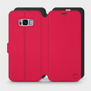 Hülle für Samsung Galaxy S8 - Farbe Rot mit Schwarz
