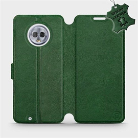 Hülle für Motorola Moto G6 - Farbe Green Leather