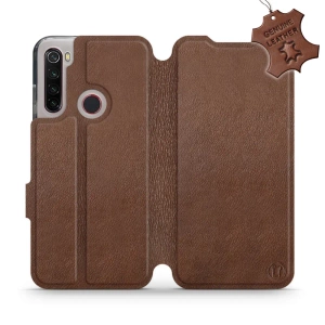 Hülle für Xiaomi Redmi Note 8 2021 - Farbe Brown Leather