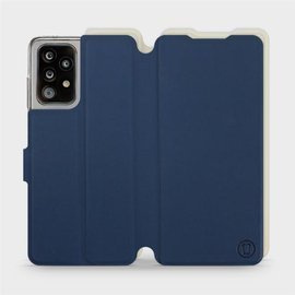 Hülle für Samsung Galaxy A52 - Farbe Marineblau mit Platin