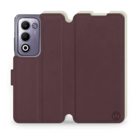 Hülle für OPPO A5m - Farbe Burgund mit Platin