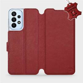 Hülle für Samsung Galaxy A23 - Farbe Dark Red Leather