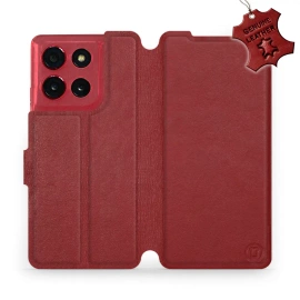 Hülle für Motorola Moto G86 Power 5G - Farbe Dark Red Leather