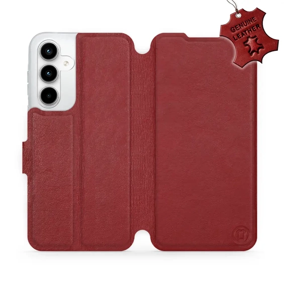 Hülle für Samsung Galaxy A35 5G - Farbe Dark Red Leather