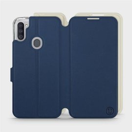 Hülle für Samsung Galaxy M11 - Farbe Marineblau mit Platin