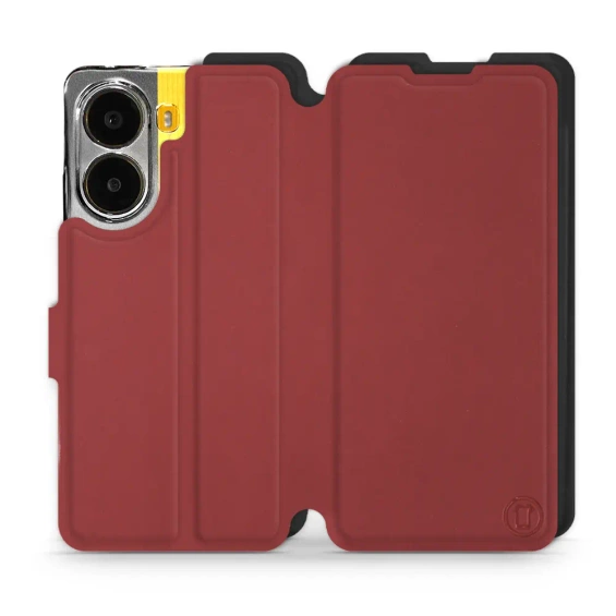 Hülle für Xiaomi POCO X7 Pro - Farbe Dunkelrot mit Schwarz