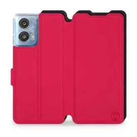 Hülle für Motorola Moto G24 - Farbe Rot mit Schwarz