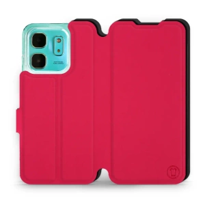 Hülle für Infinix HOT 50i - Farbe Rot mit Schwarz