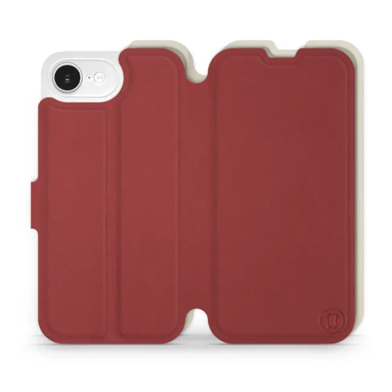 Hülle für Apple iPhone 16e - Farbe Dunkelrot mit Platin