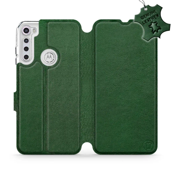 Hülle für Motorola One Fusion Plus - Farbe Green Leather