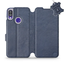 Hülle für Xiaomi Redmi Note 7 - Farbe Blue Leather