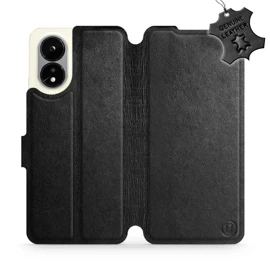 Hülle für OPPO A38 - Farbe Black Leather