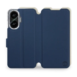 Hülle für Xiaomi POCO F7 - Farbe Marineblau mit Platin