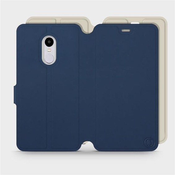 Hülle für Xiaomi Redmi Note 4X - Farbe Marineblau mit Platin